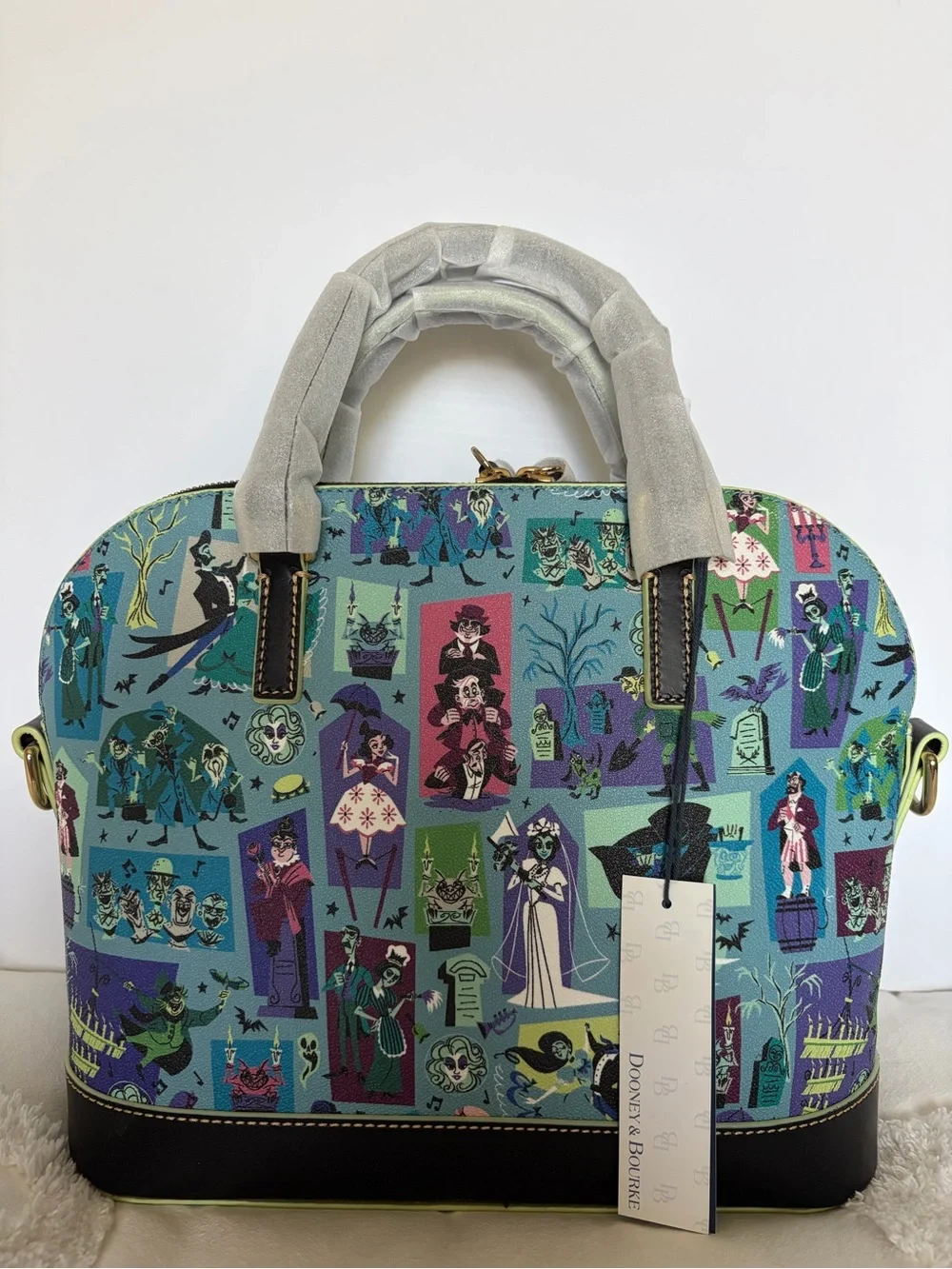Dooney & Bourke Haunted Mansion Print Dome Satchel - Multicolor